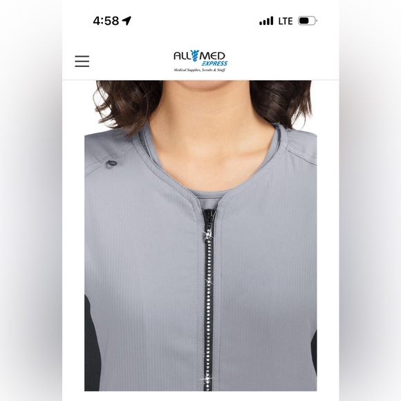 Koi Lite 445L Limited Edition Clarity Jacket Platinum Gray Medium - Picture 6 of 8